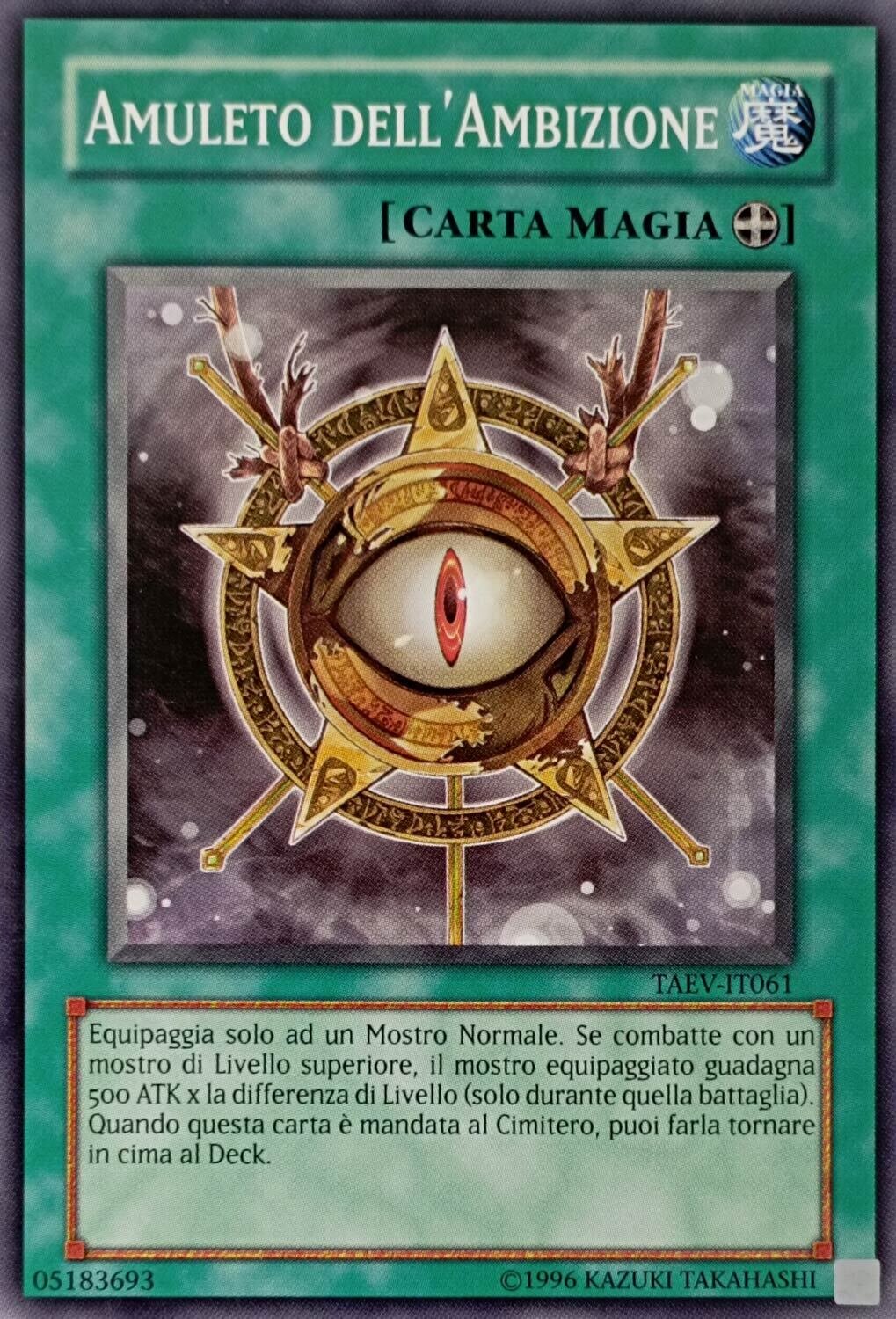 Carta YUGIOH-Amuleto dell'Ambizione-TAEV-IT061-ITA-Good-Common 1.Ed