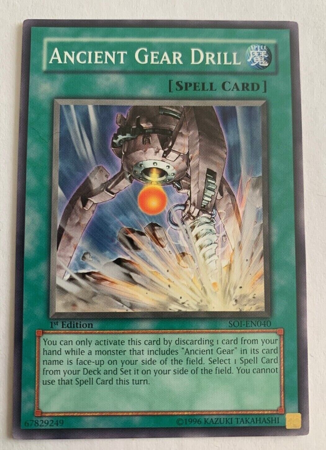 Carta YUGIOH-Ancient Gear Drill -SOI-EN040-EN-Good-Common
