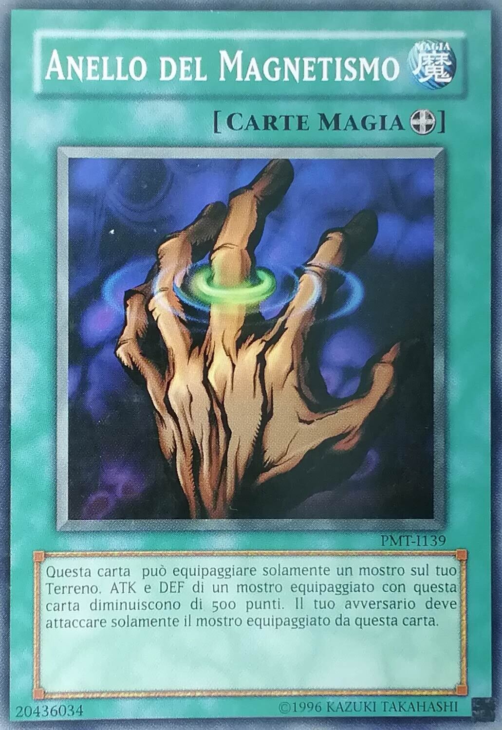 Carta YUGIOH-Anello del Magnetismo-PMT-I139-ITA-Poor-Common