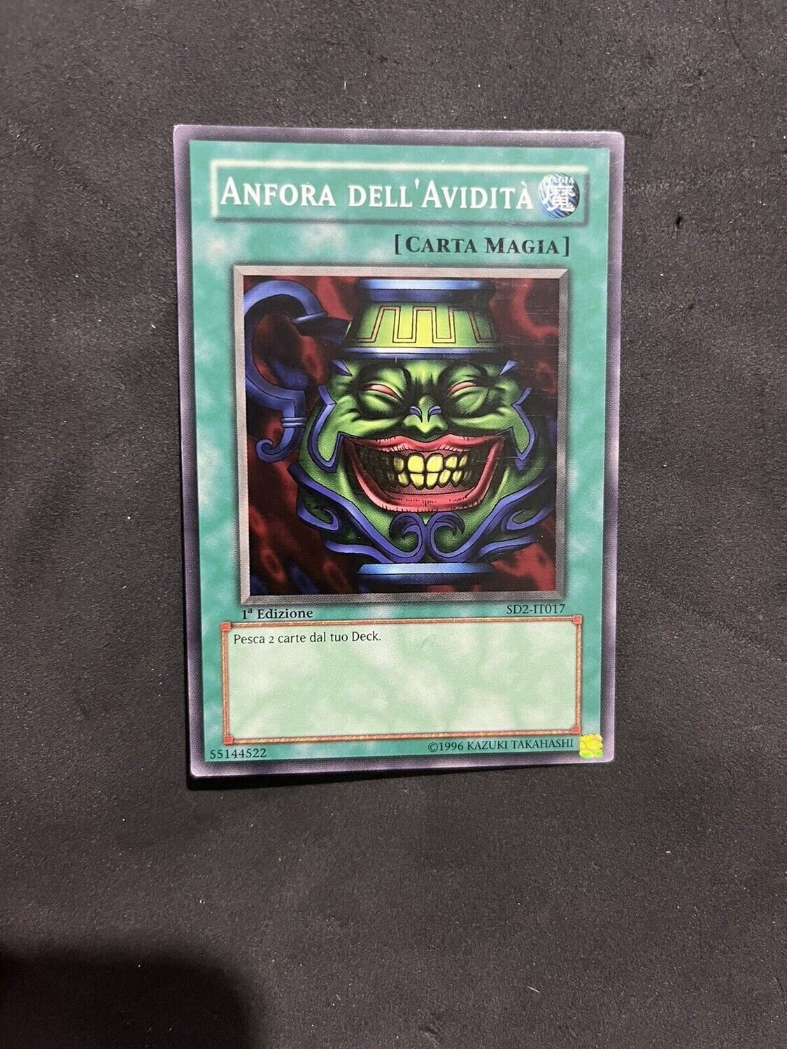 Carta YUGIOH-Anfora dell'Avidità-SD2-IT017-ITA-Played-Common 1.Ed