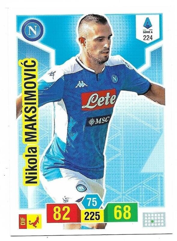 Trading card Adrenalyne 2019-20 - N°224 Nikola Maksimovic  Napoli