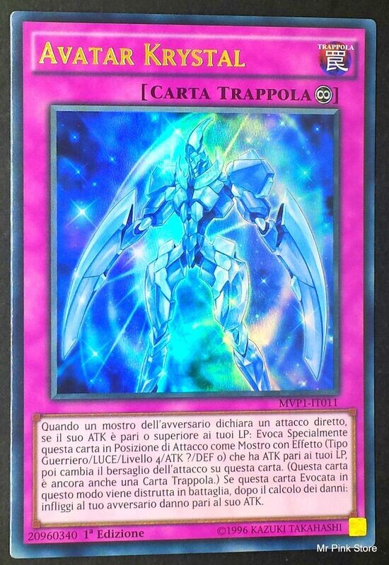 Carta YUGIOH-Avatar Krystal (V.1-Ultra Rare)-MVP1-IT011-ITA-Good-Ultra Rare 1.Ed