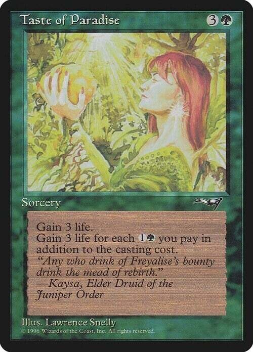 Carta MTG-Assaggio di Paradiso (V.2)-Alleanze-ITA-EX-Common