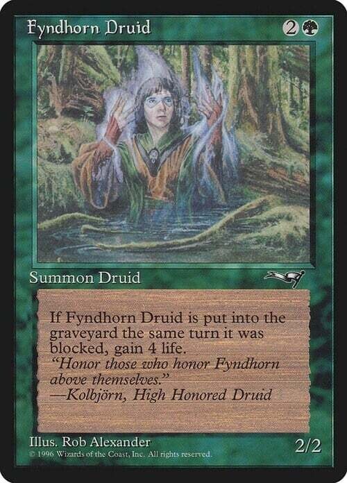 Carta MTG-Druido di Fyndhorn (V.2)-Alleanze-ITA-Poor-Common