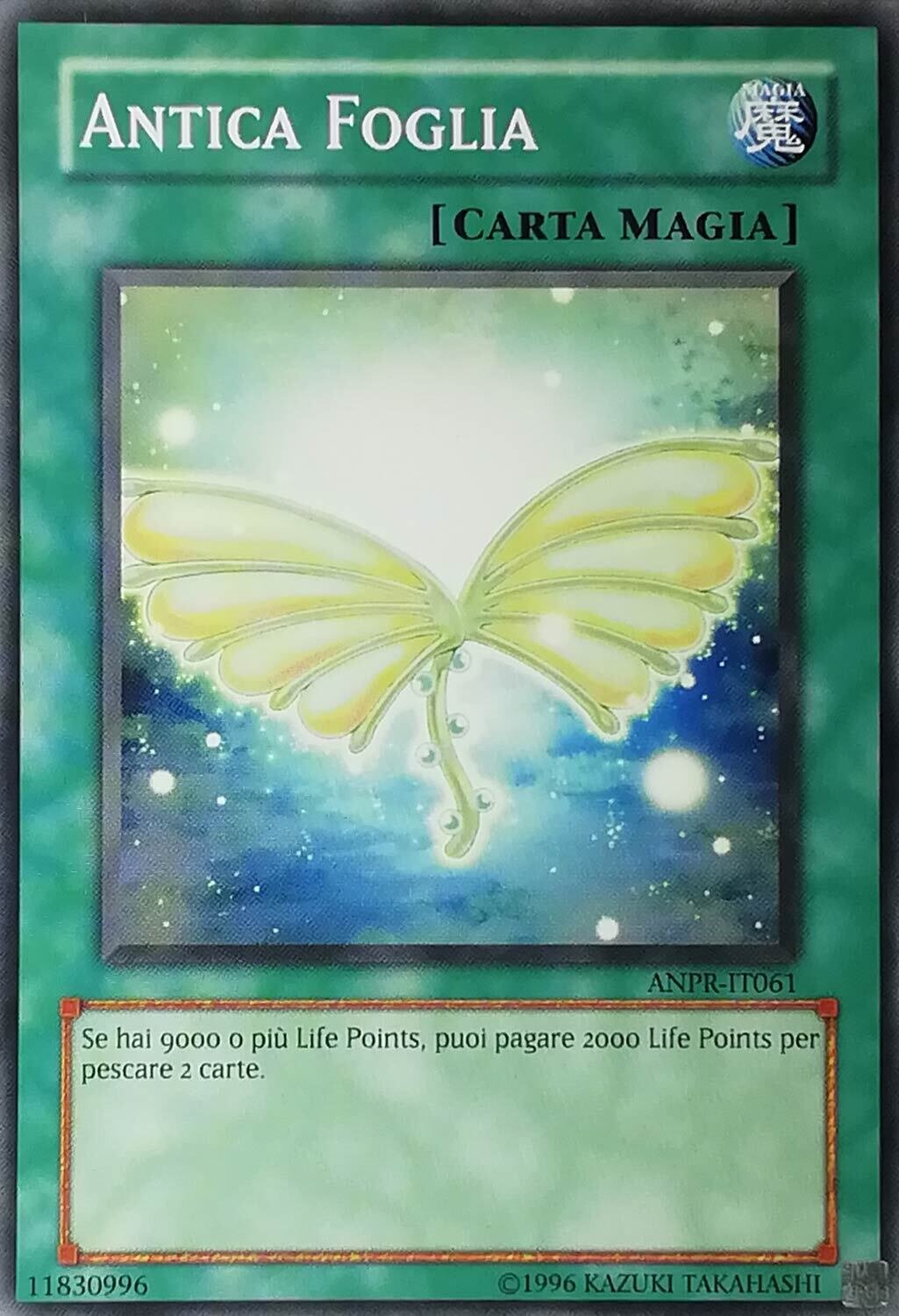 Carta YUGIOH-Antica Foglia-ANPR-IT061-ITA-EX-Common 1.Ed