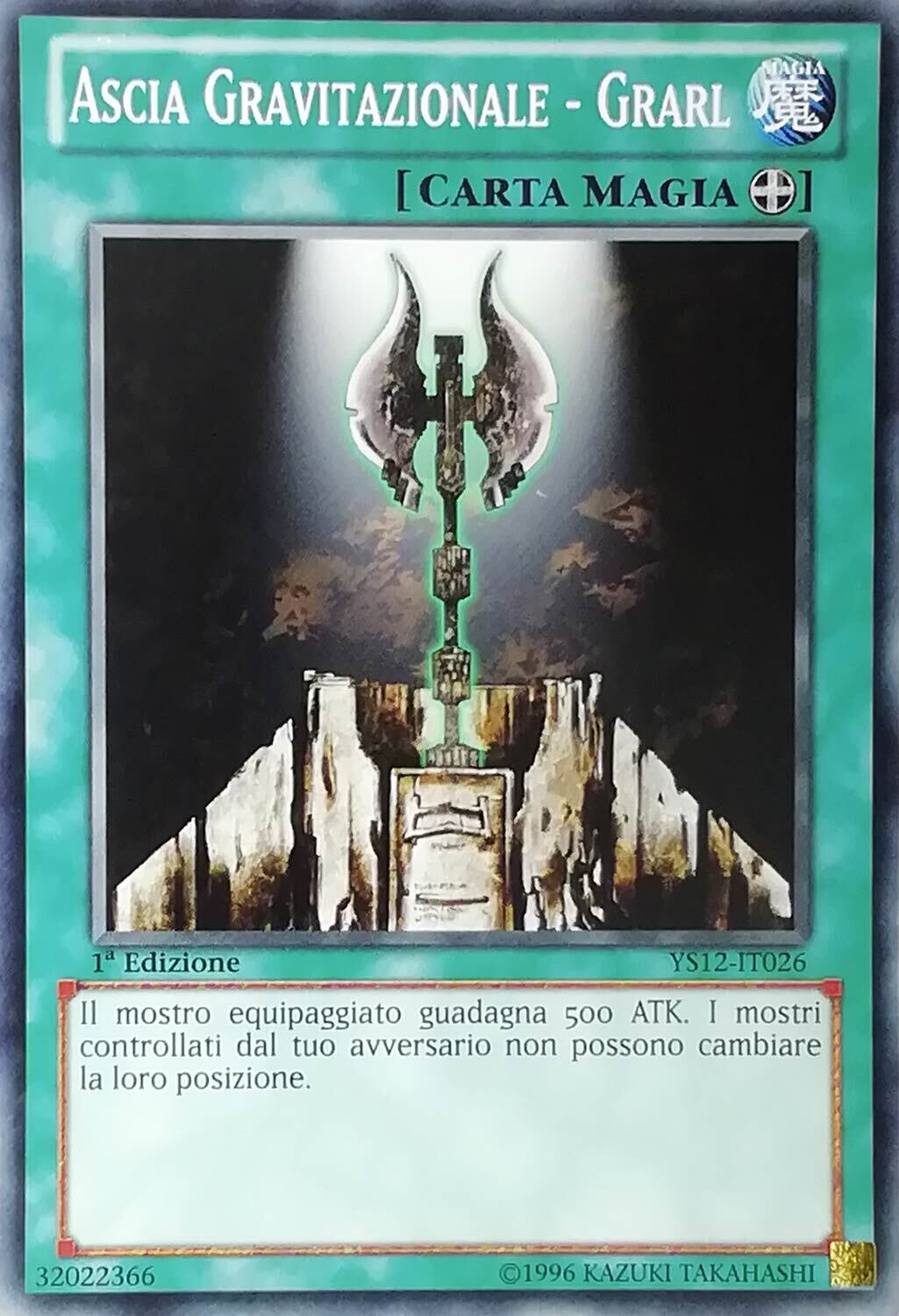 Carta YUGIOH-Ascia Gravitazionale - Grarl-YS12-IT026-ITA-Played-Common 1.Ed