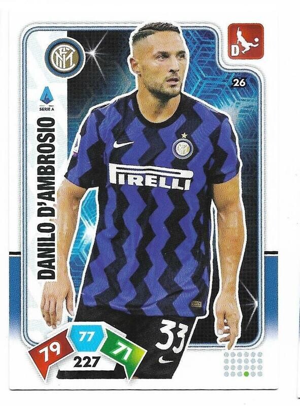 Trading card Adrenalyne 2020-21 - N°26 Danilo D'Ambrosio  Inter