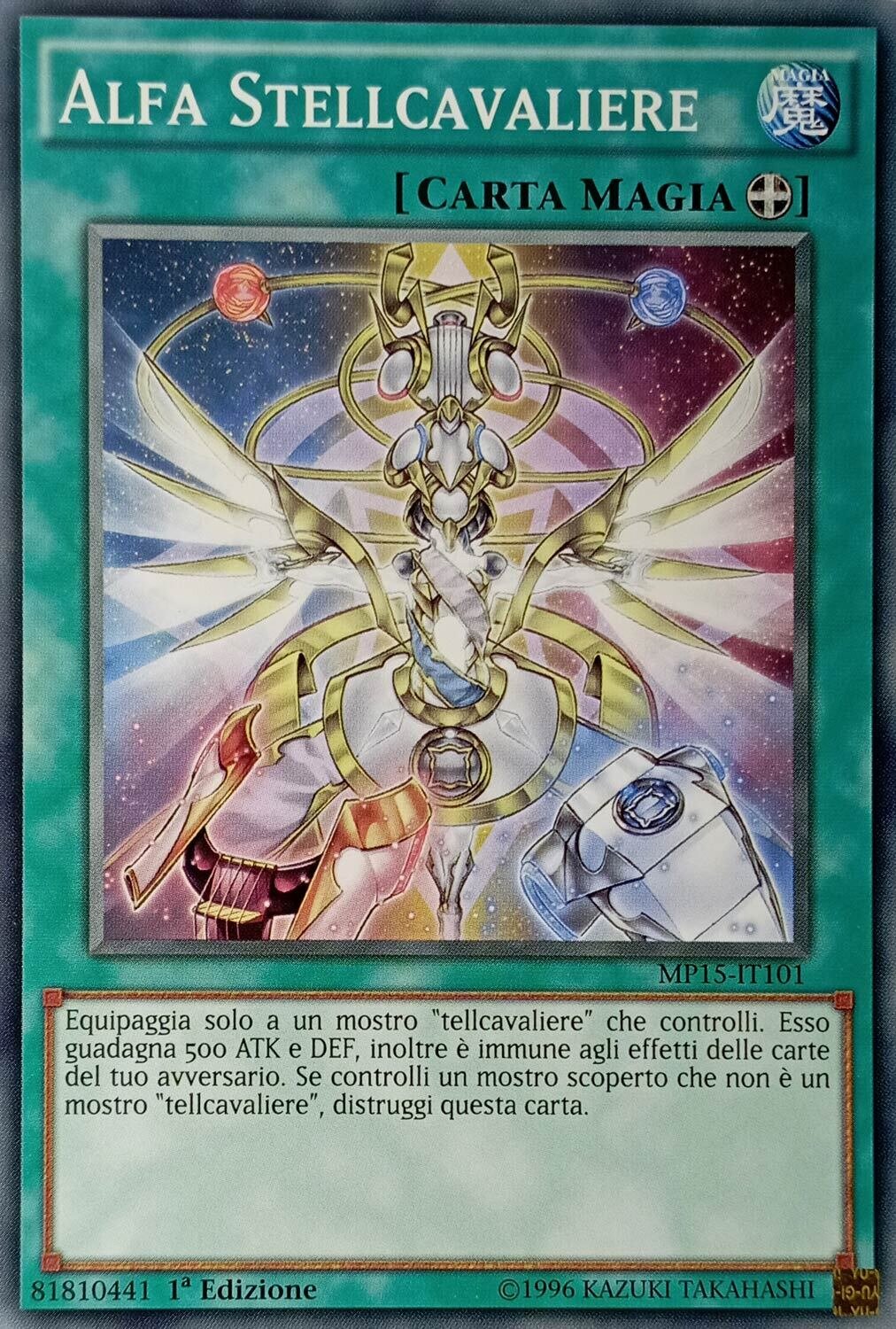 Carta YUGIOH-Alfa Stellcavaliere-MP15-IT101-ITA-EX-Common 1.Ed
