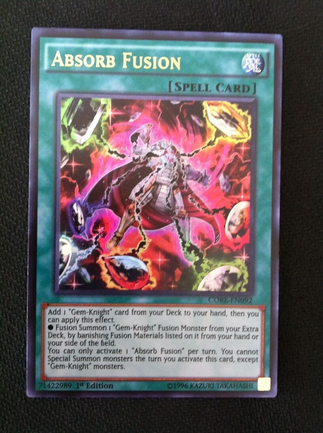 Carta YUGIOH-Absorb Fusion-CORE-EN092-EN-EX-Ultra Rare 1.Ed