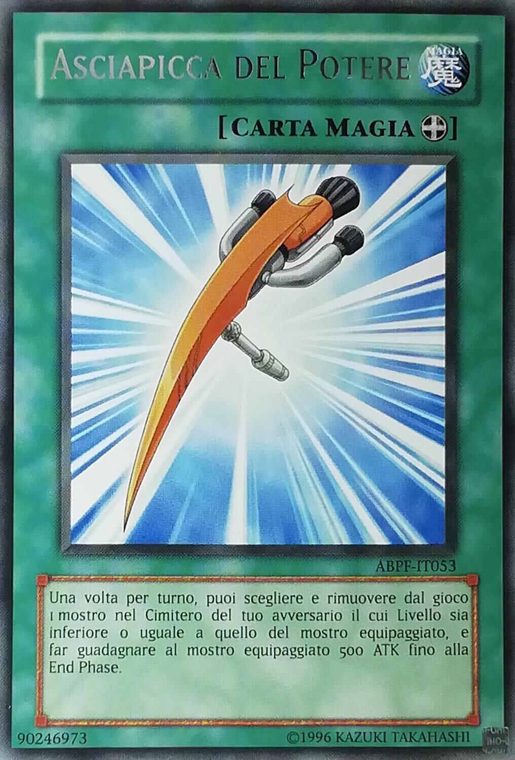 Carta YUGIOH-Asciapicca del Potere-ABPF-IT053-ITA-Good-Rare 1.Ed
