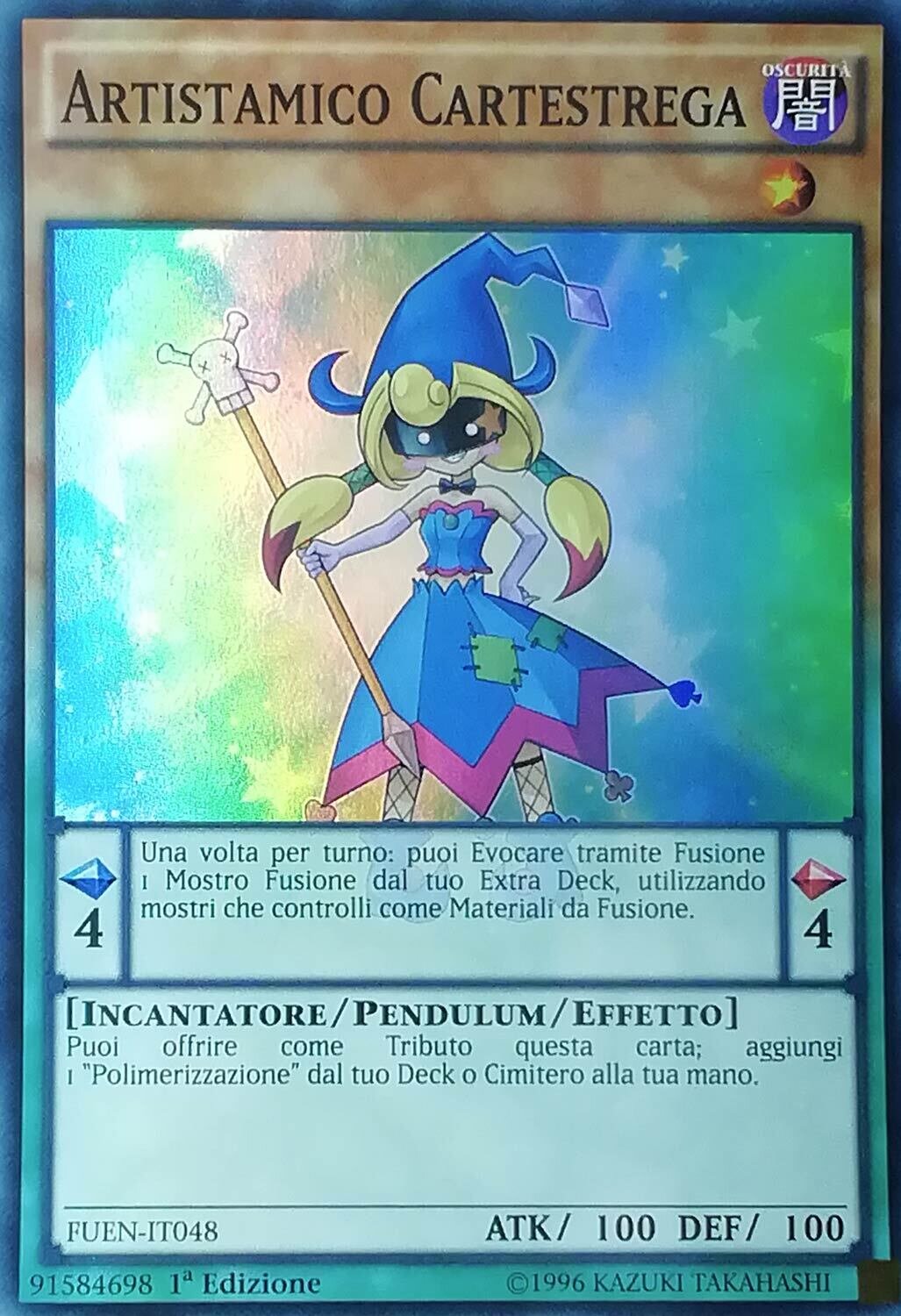 Carta YUGIOH-Artistamico Cartestrega-FUEN-IT048-ITA-EX-Super Rare 1.Ed