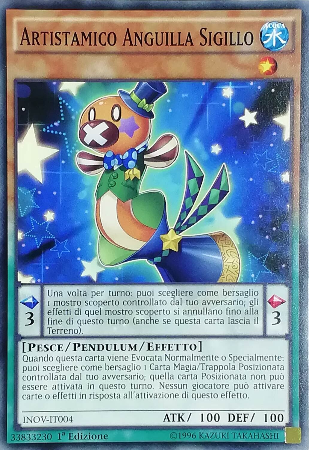Carta YUGIOH-Artistamico Anguilla Sigillo-INOV-IT004-ITA-EX-Common 1.Ed