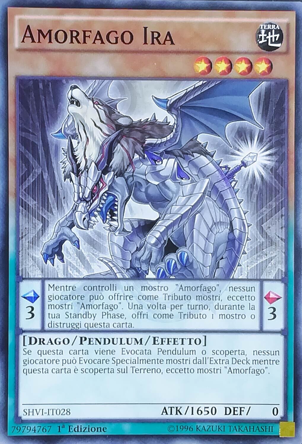 Carta YUGIOH-Amorfago Ira-SHVI-IT028-ITA-EX-Common 1.Ed