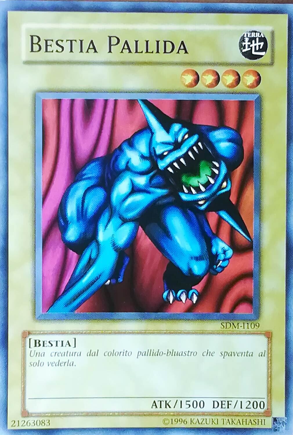Carta YUGIOH-Bestia Pallida-SDM-I109-ITA-Good-Common