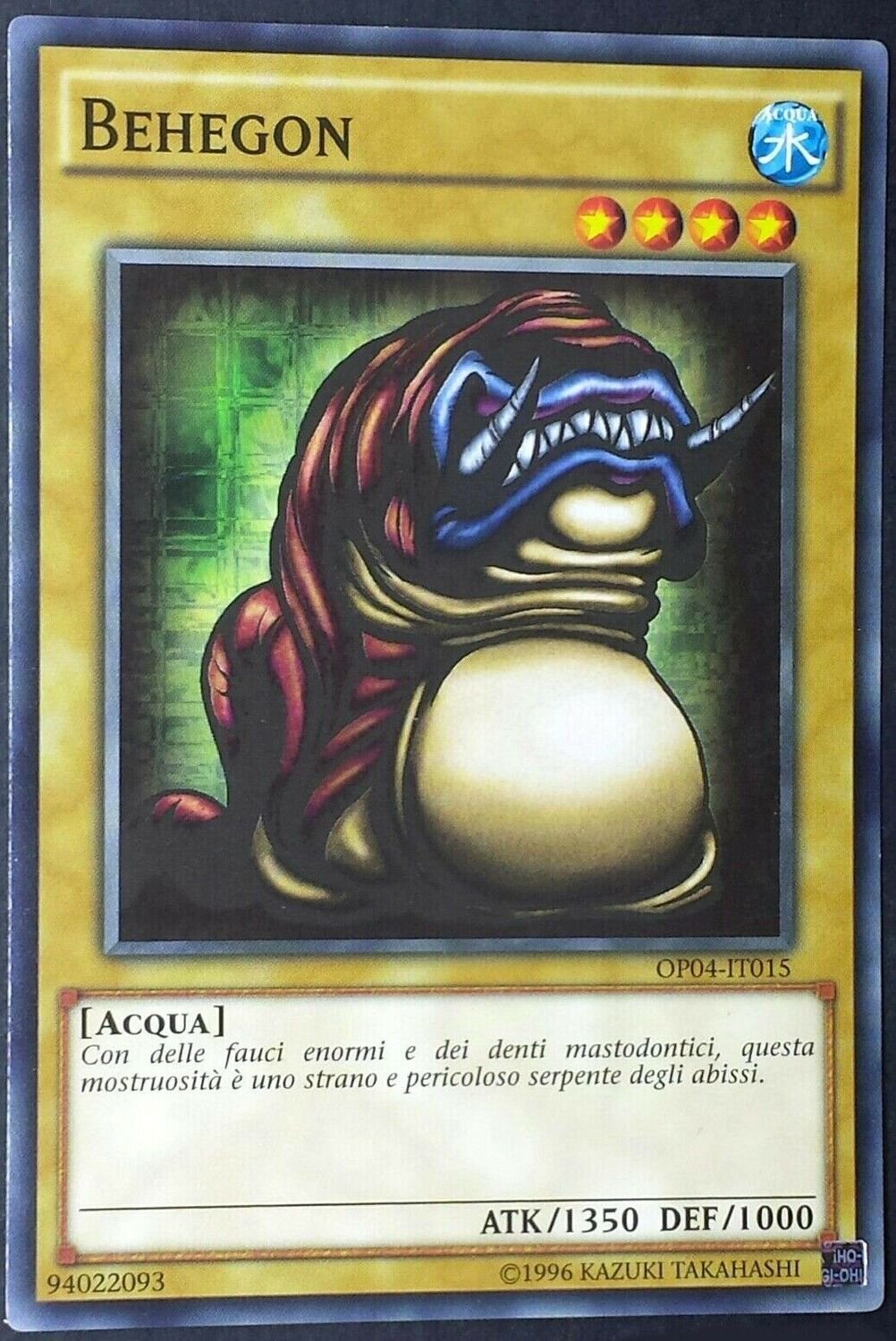 Carta YUGIOH-Behegon-OP04-IT015-ITA-EX-Common