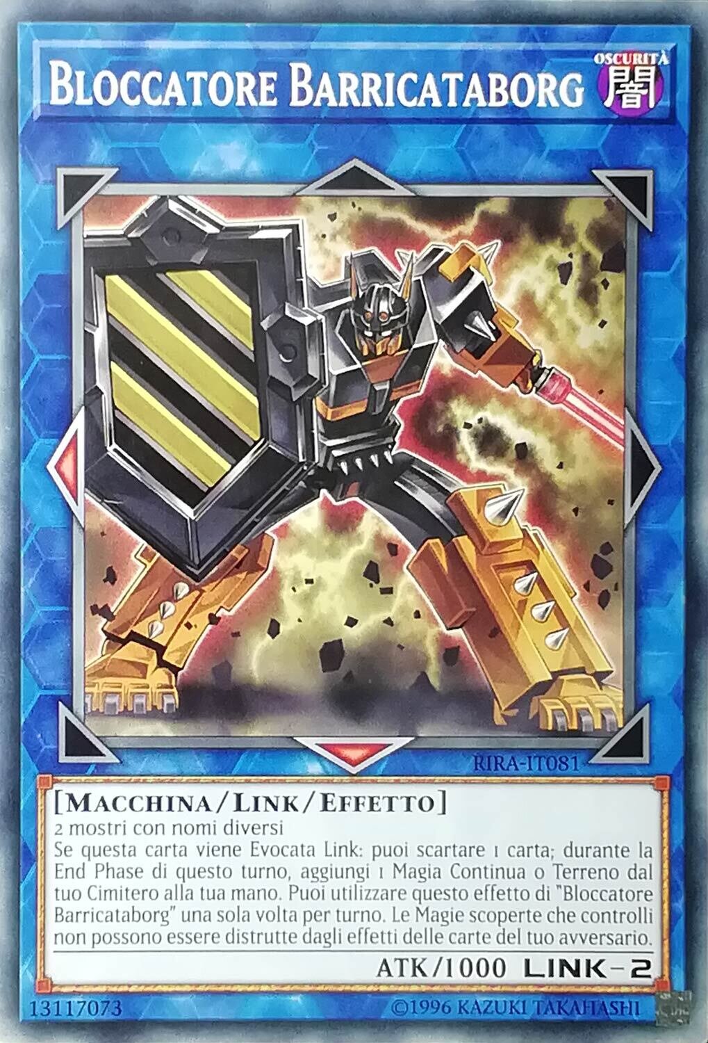 Carta YUGIOH-Bloccatore Barricataborg-RIRA-IT081-ITA-NM-Common 1.Ed