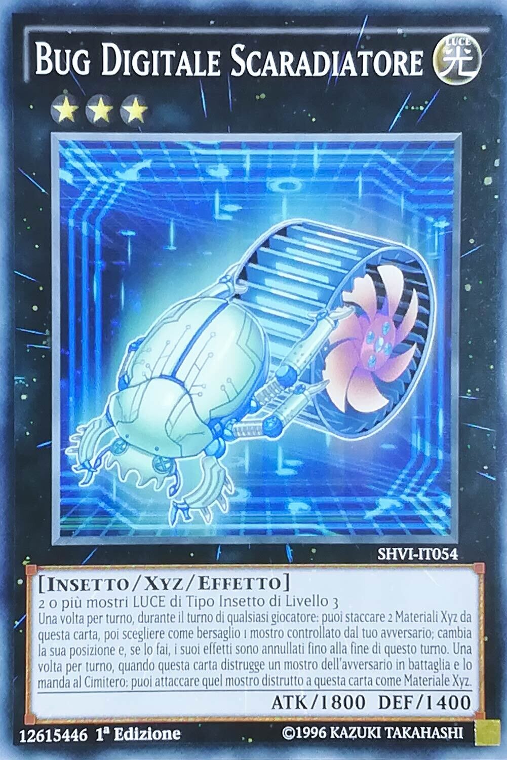 Carta YUGIOH-Bug Digitale Scaradiatore-SHVI-IT054-ITA-EX-Common 1.Ed