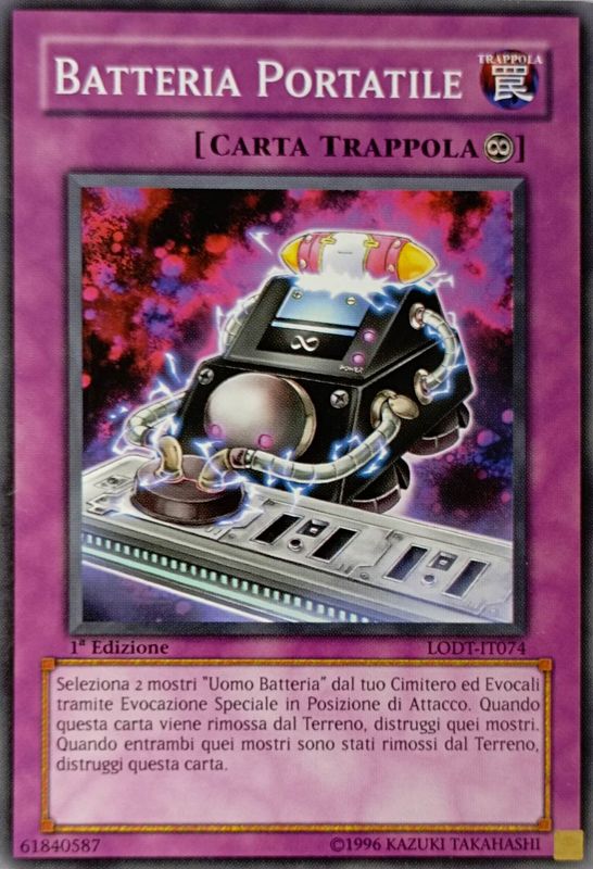 Carta YUGIOH-Batteria Portatile-LODT-IT074-ITA-Good-Common