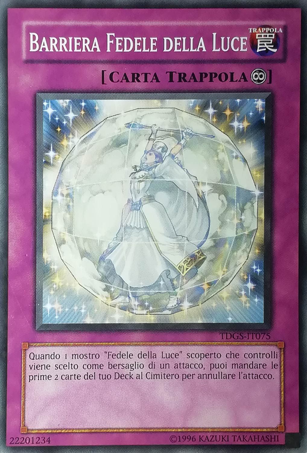 Carta YUGIOH-Barriera Fedele della Luce-TDGS-IT075-ITA-Good-Common