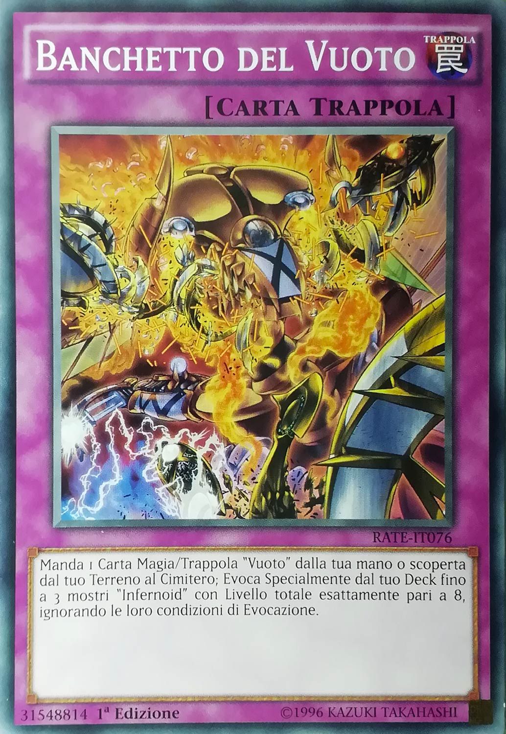Carta YUGIOH-Banchetto del Vuoto-RATE-IT076-ITA-Good-Common 1.Ed