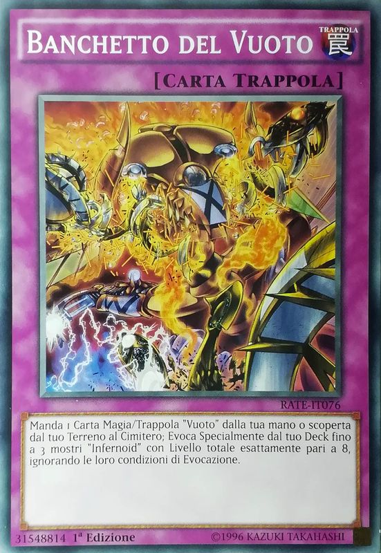 Carta YUGIOH-Banchetto del Vuoto-RATE-IT076-ITA-Good-Common 1.Ed