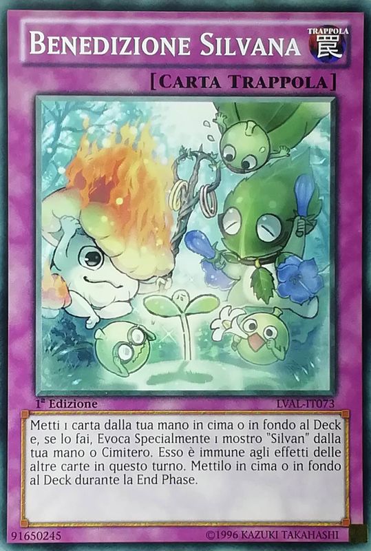 Carta YUGIOH-Benedizione Silvana-LVAL-IT073-ITA-Good-Common 1.Ed