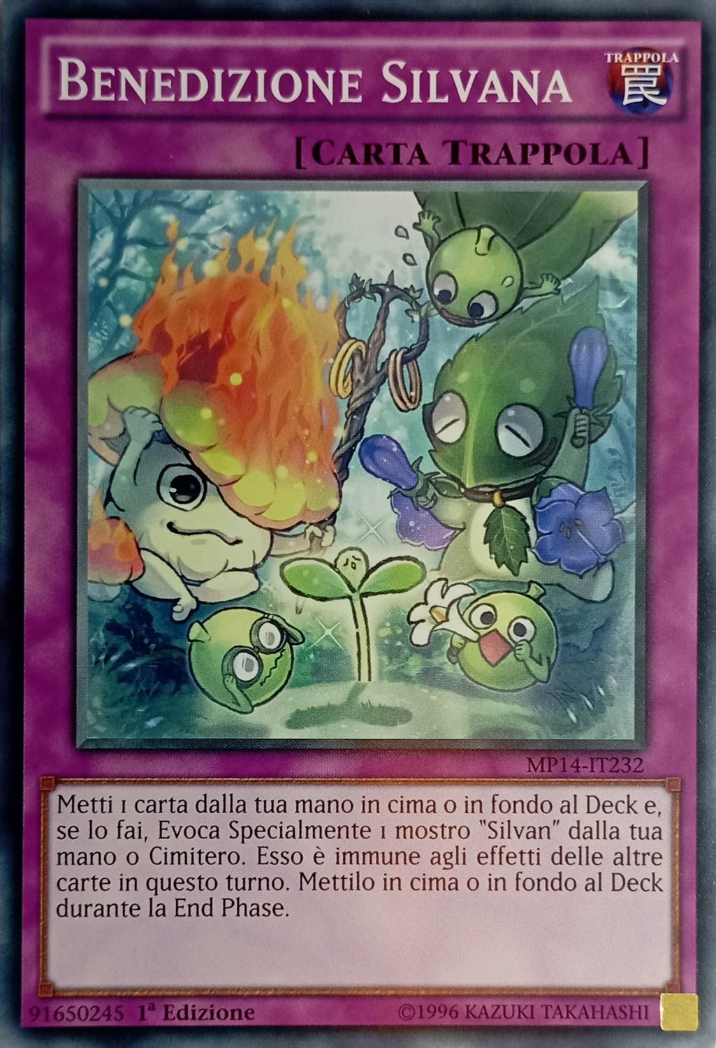 Carta YUGIOH-Benedizione Silvana-MP14-IT232-ITA-EX-Common 1.Ed