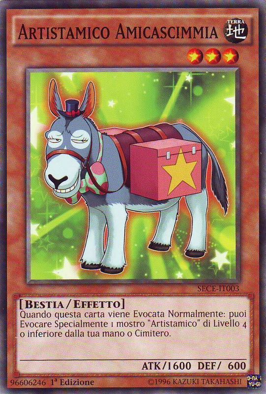 Carta YUGIOH-Artistamico Amicascimmia-SECE-IT003-ITA-EX-Common 1.Ed
