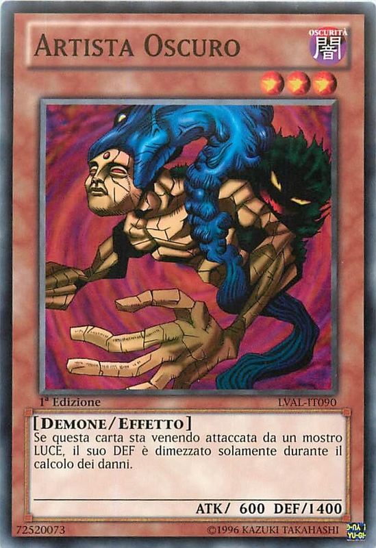 Carta YUGIOH-Artista Oscuro-LVAL-IT090-ITA-Good-Common 1.Ed