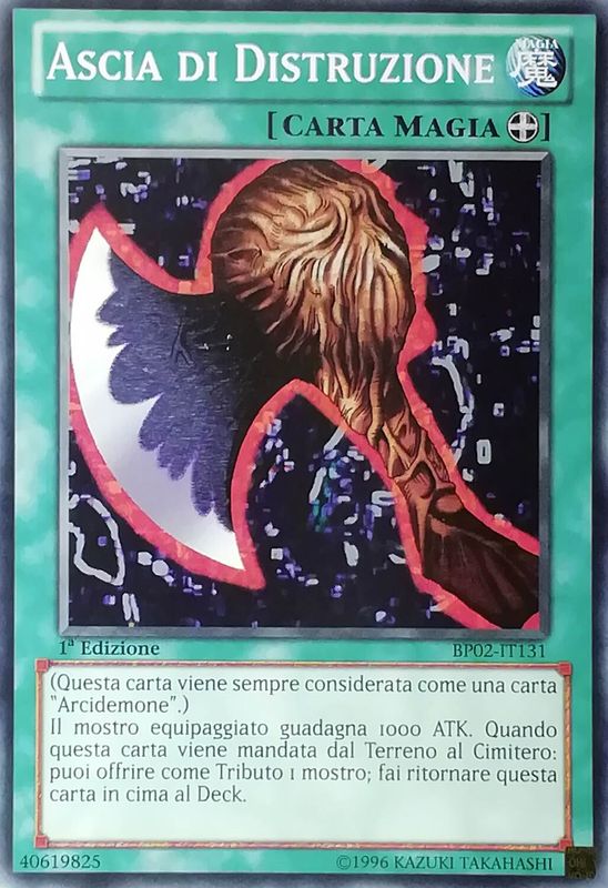 Carta YUGIOH-Ascia di Distruzione-BP02-IT131-ITA-Played-Common 1.Ed