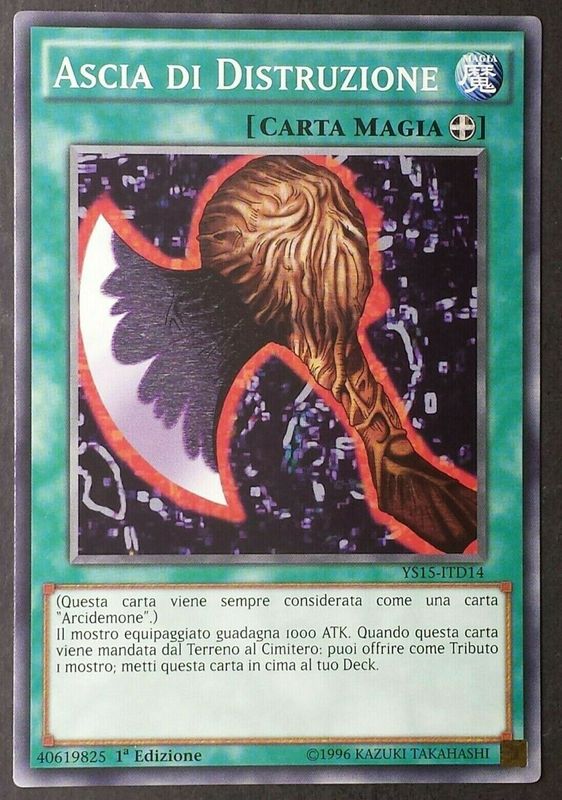 Carta YUGIOH-Ascia di Distruzione-BP01-IT067-ITA-Good-Common