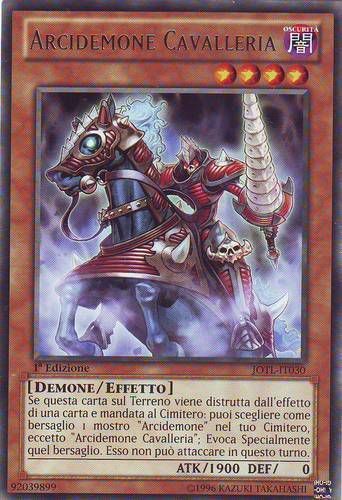 Carta YUGIOH-Arcidemone Cavalleria-JOTL-IT030-ITA-EX-Rare 1.Ed