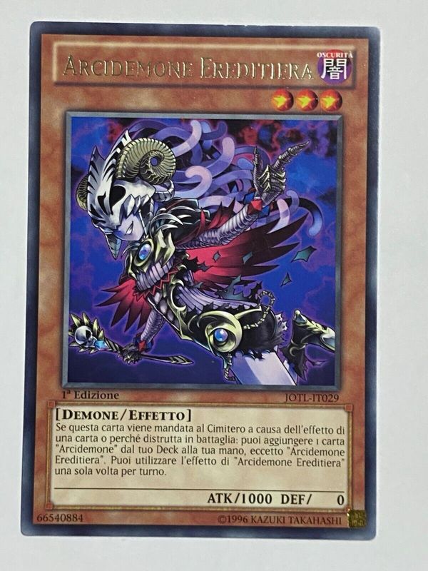 Carta YUGIOH-Arcidemone Ereditiera-JOTL-IT029-ITA-EX-Rare 1.Ed