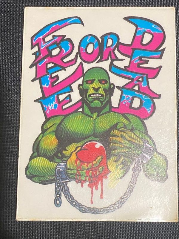 Figurina - Topstickers IGDA Novara - 1991 - Free for Dead - Usata Ottima