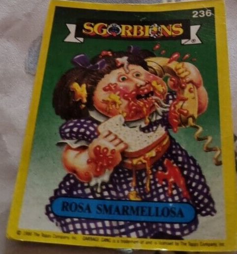 Figurina - Sgorbions N.236 - Rosa Smarmellosa Topps 1985 Usata -