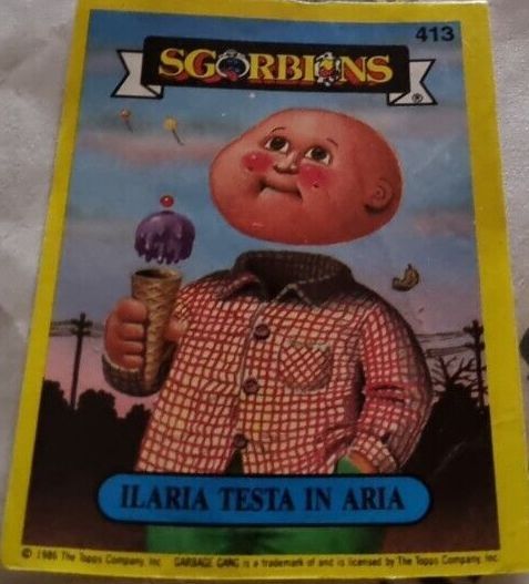 Figurina - Sgorbions N.413 - Ilaria Testa in Aria Topps 1985 Usata -