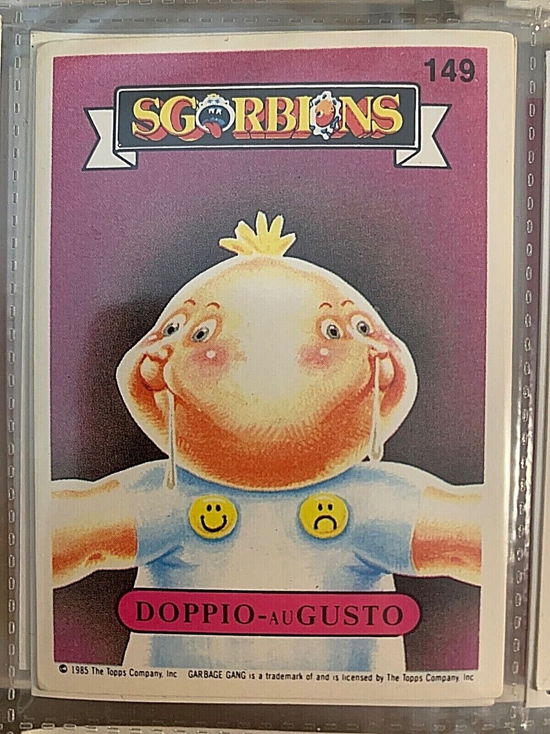 Figurina - Sgorbions N.149 - Doppio Augusto Topps 1985 Usata -