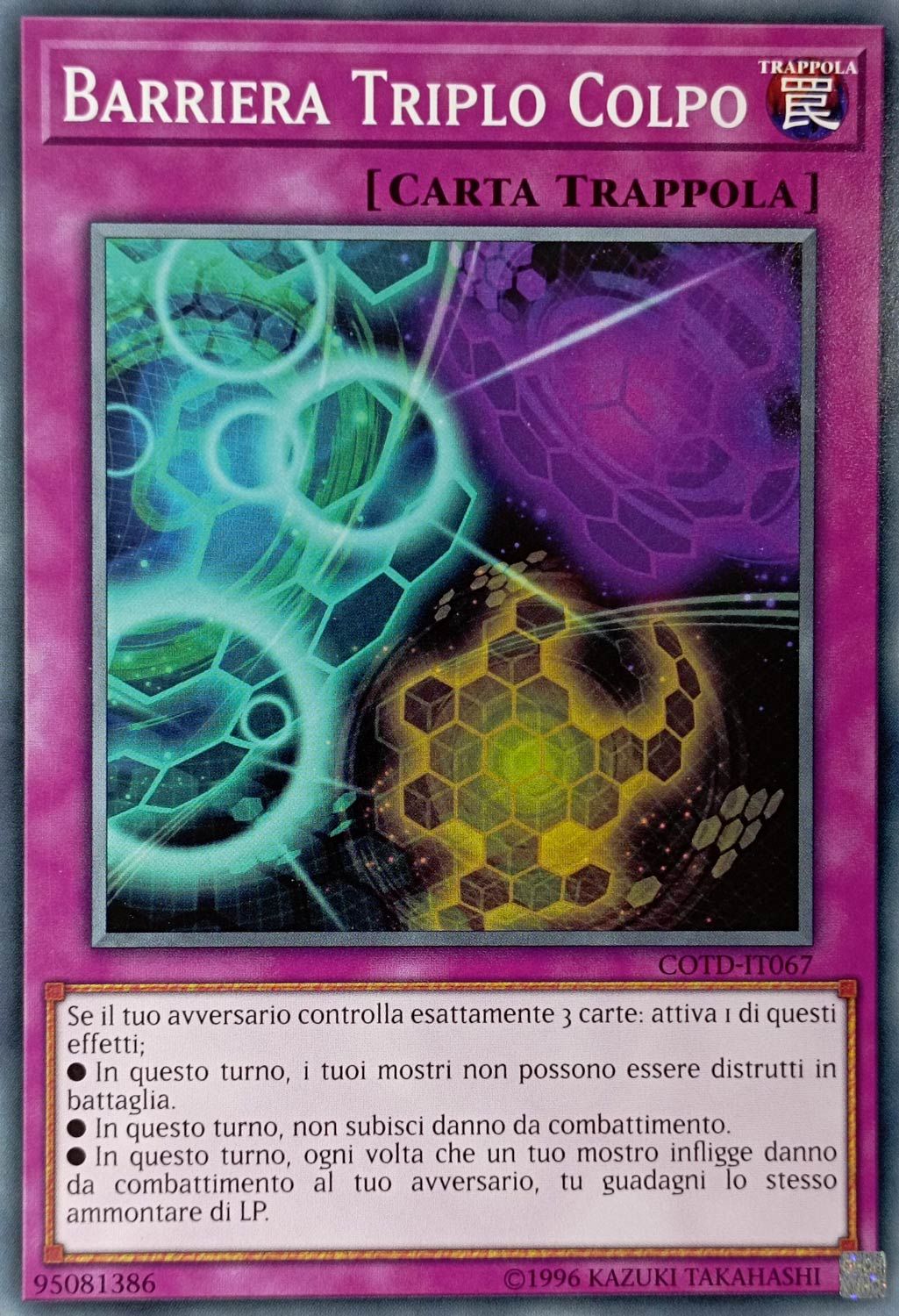 Carta YUGIOH-Barriera Triplo Colpo-COTD-IT067-ITA-NM-Common 1.Ed