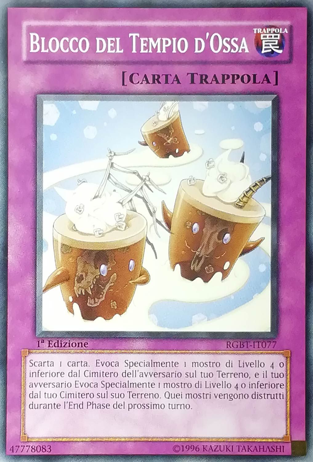 Carta YUGIOH-Blocco del Tempio d'Ossa-RGBT-IT077-ITA-EX-Common