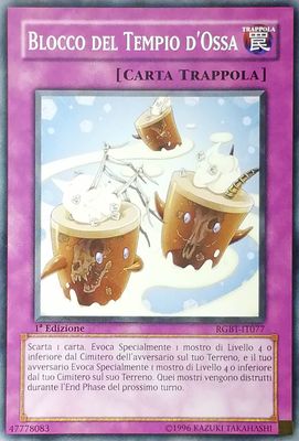Carta YUGIOH-Blocco del Tempio d'Ossa-RGBT-IT077-ITA-EX-Common