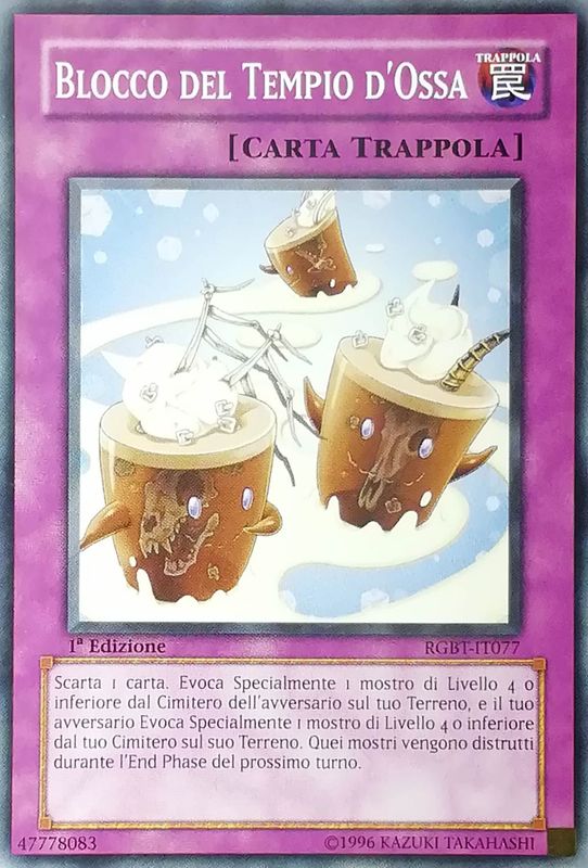 Carta YUGIOH-Blocco del Tempio d'Ossa-RGBT-IT077-ITA-EX-Common