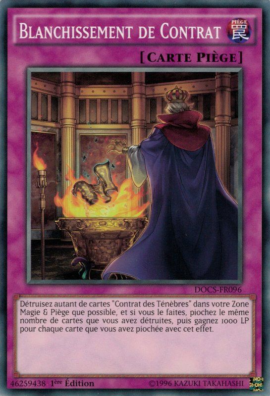 Carta YUGIOH-Blanchissement de Contrat-DOCS-FR096-FRA-EX-Common 1.Ed