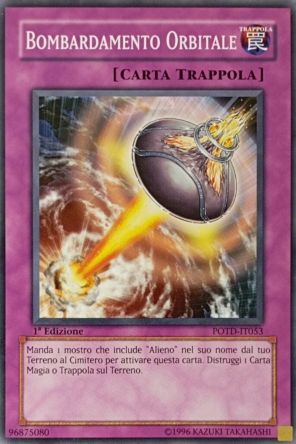 Carta YUGIOH-Bombardamento Orbitale-POTD-IT053-ITA-Good-Common 1.Ed