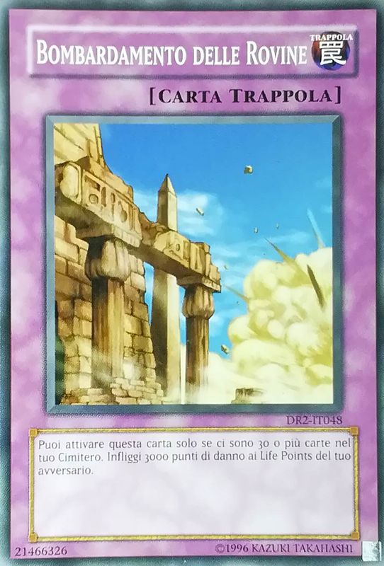 Carta YUGIOH-Bombardamento delle Rovine-DR2-IT048-ITA-Good-Common