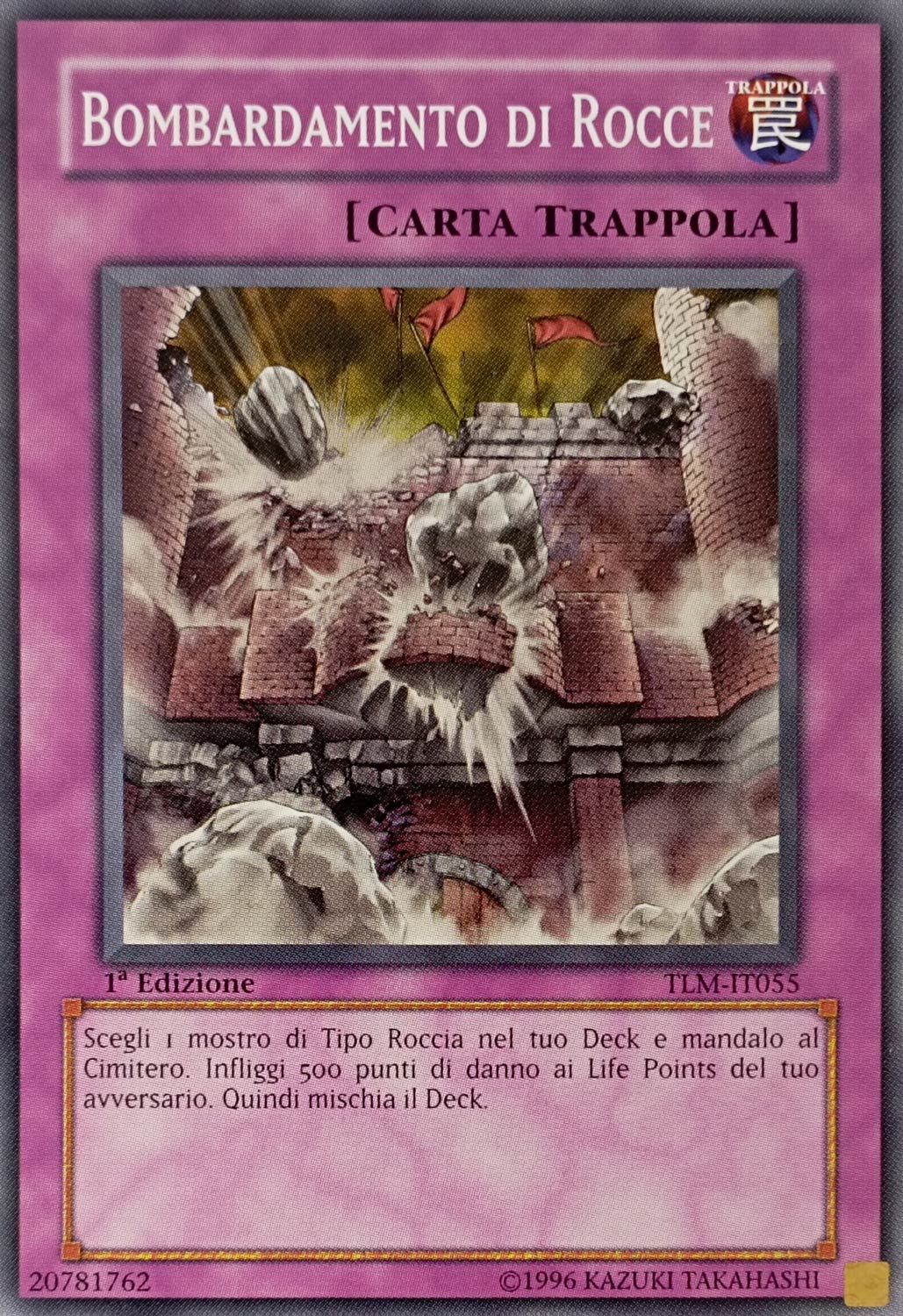 Carta YUGIOH-Bombardamento di Rocce-TLM-IT055-ITA-LP-Common 1.Ed