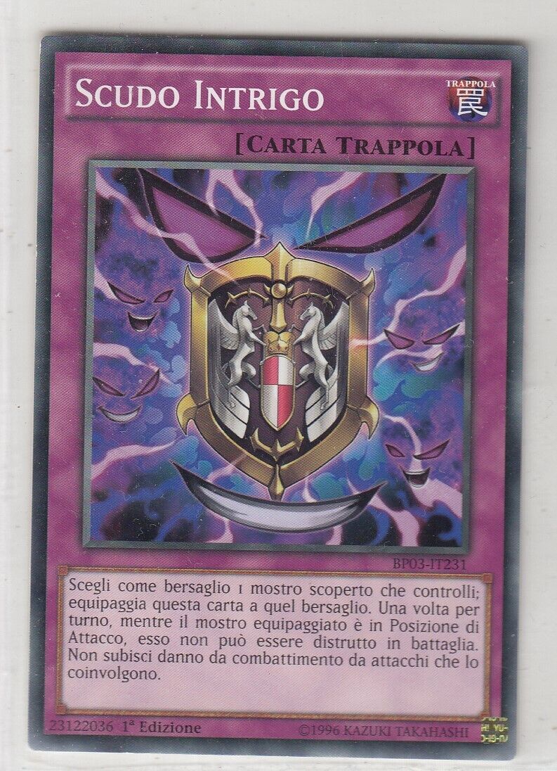 Carta YUGIOH-Bouclier Intrigue-BP03-FR231-FRA-EX-Common 1.Ed