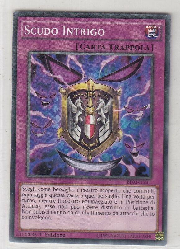 Carta YUGIOH-Bouclier Intrigue-BP03-FR231-FRA-EX-Common 1.Ed