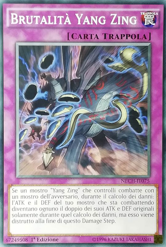 Carta YUGIOH-Brutalité Yang Zing-NECH-FR075-FRA-EX-Common 1.Ed