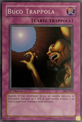 Carta YUGIOH-Buco Trappola-YSDS-IT032-ITA-Poor-Common Carta YUGIOH-Buco Trappola-YSDS-IT032-ITA-Poor-Common