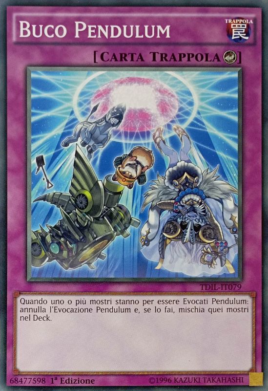 Carta YUGIOH-Buco Pendulum-TDIL-IT079-ITA-EX- 1.Ed